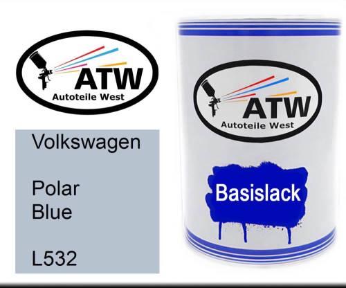 Volkswagen, Polar Blue, L532: 500ml Lackdose, von ATW Autoteile West.